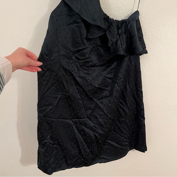 Madewell Dress Silk Dancefloor One-Shoulder Dress- 100% Silk - Picture 7 of 7